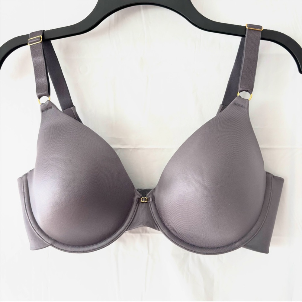 NWOT Vanity Fair Silver Gray Beauty Back Smoothing T-Shirt Bra SZ 38D